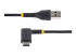 StarTech.com 6in (15cm) USB A to C Charging Cable Right Angle, Heavy Duty Fast Charge USB-C Cable, USB 2.0 A to Type-C, Durable and Rugged Aramid Fiber, 3A, S20/iPad/Pixel - Fremsiden
