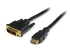 StarTech.com 6ft (1.8m) HDMI to DVI Cable, DVI-D to HDMI Display Cable (1920x1200p), Black, 19 Pin HDMI Male to DVI-D Male Cable Adapter, Digital Monitor Cable, M/M, Single Link - Høyre vinkel