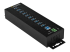 StarTech.com 10 Port USB Hub with Power Adapter, Surge Protection, Metal Industrial USB 3.0 Data Transfer Hub, Din Rail, Wall or Desk Mountable, High Speed USB 3.1/ USB 3.2 Gen 1 5Gbps Hub - Topp